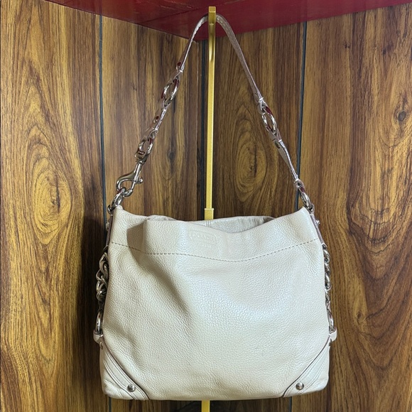 Coach Handbags - Coach Cream Brooke Hobo Soft Milled Leather Shoulder Bag